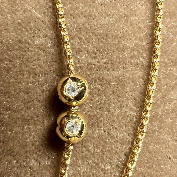 SWAROVSKI GOLD & CRYSTAL 44" STATION NECKLACE - Picture 3 of 3